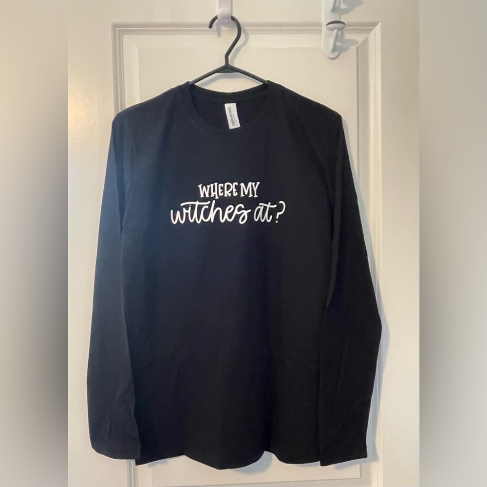 Where My Witches At? Halloween long sleeve tee